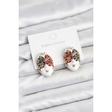 Maske Model Pirinç Kadın Küpe - Lisinya