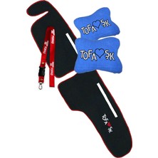Tusba Market Tofaş Şahin Doğan Kartal Alçak Göğüs Torpido Koruma Halısı / Mavi Polar Oto Yastık & Ayna Askısı