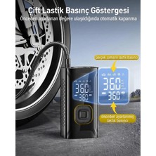 Enshall Yeni Model 3600 Mah Şarjlı Hava Pompası Araç Lastik, Bisiklet, Top Şişirme Oto Hava Kompresörü