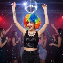 Pileli Store Animasyon Parti ve Palyaço Peruğu - Renkli