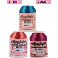 Just Cheap Store 3 Adet Altınbaşak Oya ve Dantel Ipi 20 gr - Royaleks - No: 047 - 089 - 021