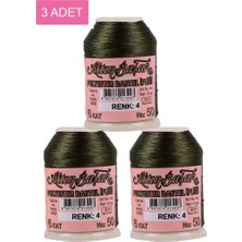 Just Cheap Store 3 Adet Altınbaşak Oya ve Dantel Ipi 20 gr - Royaleks - No: 004