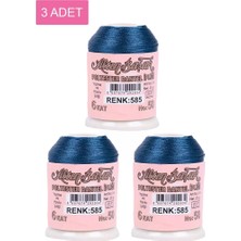 Just Cheap Store 3 Adet Altınbaşak Oya ve Dantel Ipi 20 gr - Royaleks - No: 585