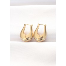 Pirinç Gold Renk Bombeli Küpe - Lisinya