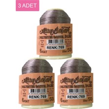 Just Cheap Store 3 Adet Altınbaşak Oya ve Dantel Ipi 20 gr - Royaleks - No: 769