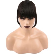 Pileli Store Fiber Sentetik Perçem - Kahverengi