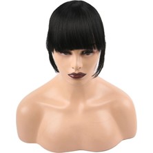 Pileli Store Fiber Sentetik Perçem - Koyu Siyah