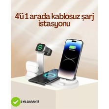 Midas Toptan Home 4 Cihazı Aynı Anda Şarj Edebilen Kablosuz Şarj Istasyonu – Çok Yönlü ve Pratik Tasarım
