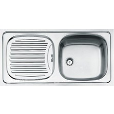 Teka Ebm 45 Paslanmaz Çelik Eviye Sağ Damlalıklı Gri Renkli 45 cm Tezgah Tipi Modern Tasarım