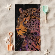 Leopar Desenli Plaj Havlusu M214