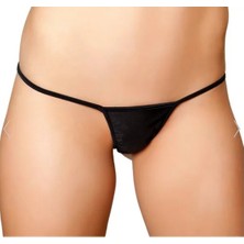 bebekokusu Tegan Büyük Beden Fantezi Siyah Lame String Tanga TG271288-B