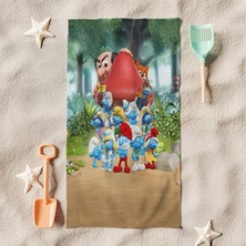 Şirinler Plaj Havlusu M28