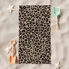 Leopar Desenli Plaj Havlusu M205
