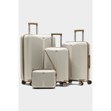 Fiyaka Bilbao 4'lü Boy Polipropilen Süper Esnek Kırılmaz Tekerlekli Valiz Bavul Seyahat