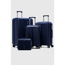 Fiyaka Bilbao 4'lü Boy Polipropilen Süper Esnek Kırılmaz Tekerlekli Valiz Bavul Seyahat