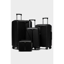 Fiyaka Bilbao 4'lü Boy Polipropilen Süper Esnek Kırılmaz Tekerlekli Valiz Bavul Seyahat