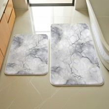 Mermer Desen 2'li Paspas Takımı