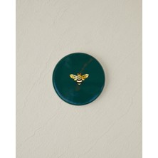 English Home Talisman Bee Seramik Bardak Altlığı 11 cm Yeşil
