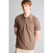 DeFacto Pamuklu Regular Fit Waffle Kısa Kollu Polo Tişört D7932AX26SP