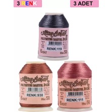 Just Cheap Store 3 Adet Altınbaşak Oya ve Dantel Ipi 20 gr - Royaleks - No: 938 - 111 - 119