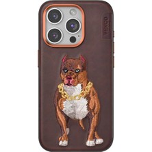 İlkyaz Fashion Venco Apple Iphone 15 Pro Perma Desenli Kapak - Kahverengi