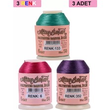 Just Cheap Store 3 Adet Altınbaşak Oya ve Dantel Ipi 20 gr - Royaleks - No: 006 - 352 - 133