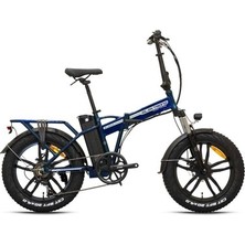 Kron Zuma 20 Jant Elektrikli Bisiklet Katlanır - 7 Vites - H.disc- Elektrikli - Lacivert - Gri