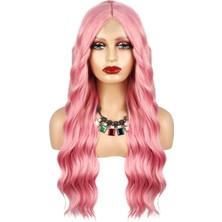 Pileli Store Pembe Dalgalı Tül Peruk
