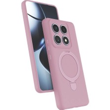 İlkyaz Fashion Xiaomi Mi 14T Pro Regal Magsafe Standlı Kapak - Açık Pembe