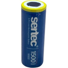 İlkyaz Fashion Sertec 3.7V Li-Ion 18500 1500 Mah 1c Şarjlı Pil
