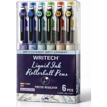 Writech - Liquid Rollerball Pen 6 Renk Jel Kalem Seti - (0.5 Mm)