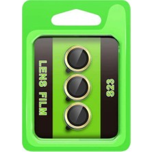 İlkyaz Fashion Samsung Galaxy S23 Raze Metal Kamera Lens - Sarı