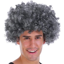 İlkyaz Fashion Gri Renk Kabarık Bonus Peruk Afro Takma Saç