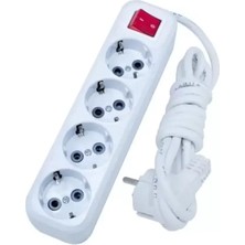 Just Cheap Store 4 Lü 2 mt Anahtarlı Grup Priz ROYALEKS-AST-A402