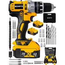 PremiumPort Xr 21V 5AH Metal Şanzıman Çift Akülü Darbeli Vidalama Matkap