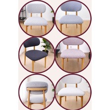 UY STYLE Jakarli Kumaş Elma Sandalye Kılıfı,tuğla Desen (1 Adet)