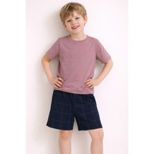 Syah Erkek Çocuk Pamuklu Kısa Kollu Şortlu Pijama Takımı