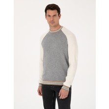 Cacharel Erkek Açık Gri Slim Fit Kazak 50311903-VR001