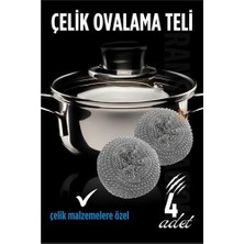 Zenvia Çelik Bulaşık Ovalama Teli 4 Adet  ZNV-HBY3245