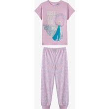 Penti Açık Pembe Kız Çocuk Lic Frozen Pamuklu Pijama Takımı