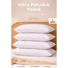 Isessia Puffy Yastık 4’lü Set | Yumuşak, Dolgun, Silikon Elyaf Dolgulu | 50 x 70 Cm.
