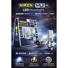 Duolight Solo H7 LED Xenon Ampul 6500K Beyaz 8000 Lümen 40W Süper Parlak Far Ampul Seti (2 Adet)