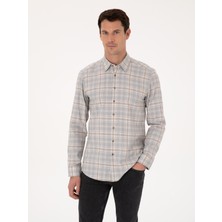 Cacharel Erkek Gri Slim Fit Uzun Kollu Gömlek 50310496-VR024