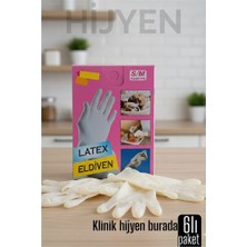 Store Mania Ieg™ Transformacion 6'lı Kutulu Latex Eldiven Hijyenik, Esnek ve Çok Amaçlı Kullanım Için 7