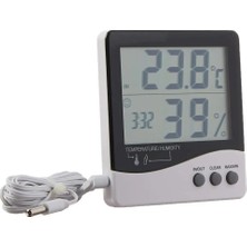 Ata Elektronik Htc-2 Dijital Termometre Sıcaklık ve Nem Ölçer Higrometre Masa Alarm, Problu Dijital Termometre, Problu Sıcaklık ve Nem Ölçer
