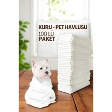 Marsilyan Turk Pet Havlusu - Kedi Köpek Banyo Havlusu Tek Kullanımlık Kuru Havlu 40X80 cm 100 Adet