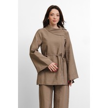 Salisburys Molly Nelly Kadın Yandan Katlama Yakalı Pantolon Takım