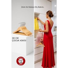 Store Mania Ieg™ 12’li Lüks Masif Ahşap Çocuk Askı Seti - Elena Rostova Stil Seçkisi - 30 cm 719137