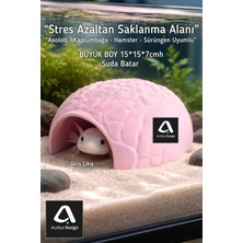 Açelya3d Axolotl Hamster Kaplumbağa Sürüngen Saklanma Mağarası Evi 15X15X7CMH Akvaryum Dekoru
