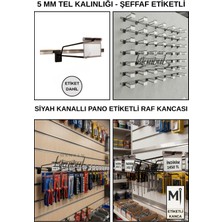 PremiumPort 15 cm Siyah Kanallı Panoda 30 Adet Raf Askısı Seti